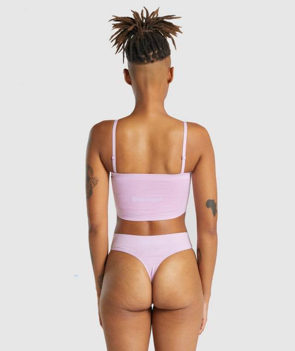 Damske Spodne Pradlo Gymshark Seamless Bandeau Svetlo Ruzove | UR3649258